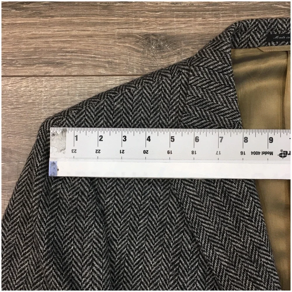 IBIZA Mens Tweed Blazer Sport Coat Casual‎ Jacket Size 44R Classic Wool Suit
